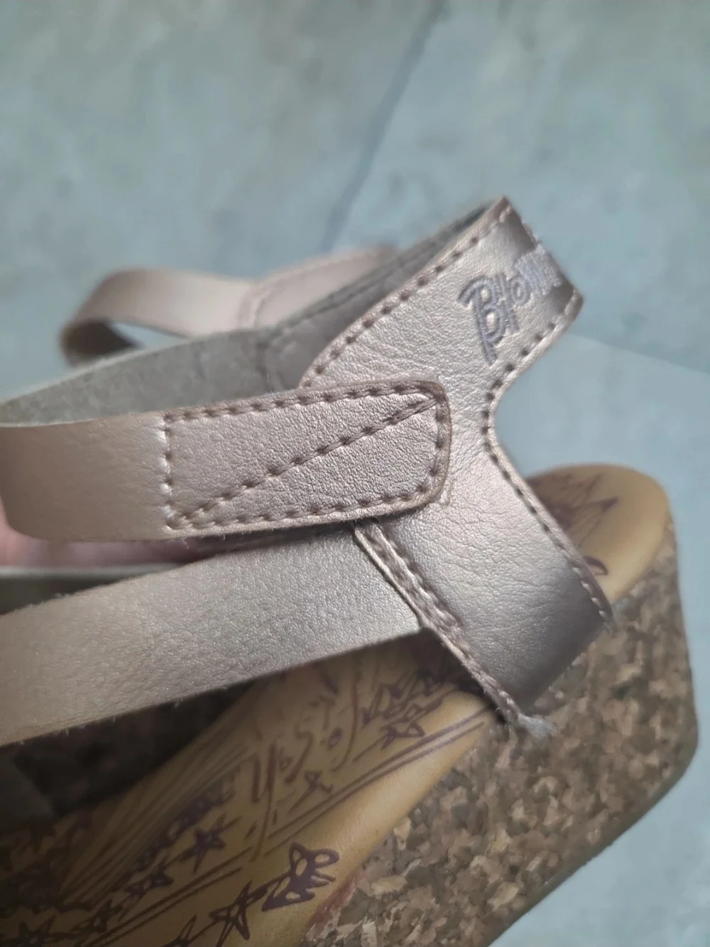 - Blowfish Girls Metallic Rose Gold Wedge Sandals